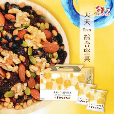 【豆之家】翠菓子-天天Bites綜合堅果-『禮盒』 翠果子 550公克(25公克*22包)